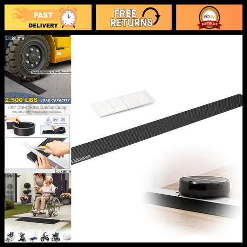 Rubber threshold ramp for - 3/8",