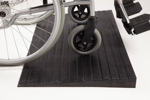 Rubber threshold ramps to - rubber,