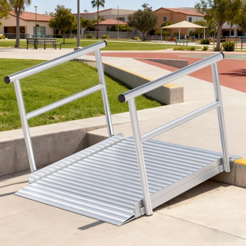 Aluminum wheelchair ramp with - wheelchair,